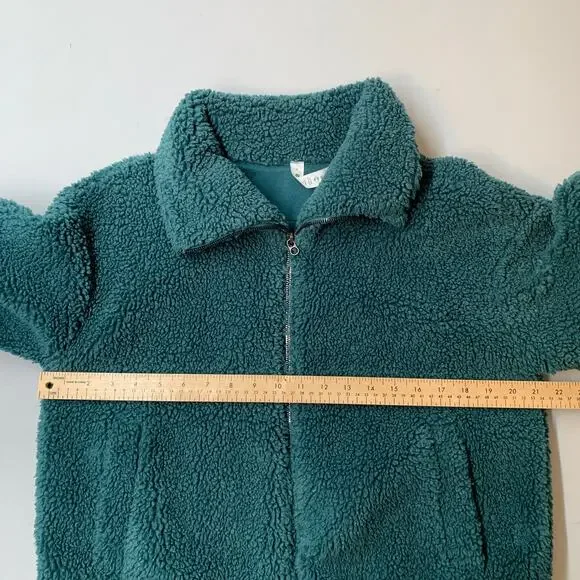 Lululemon Cinchable Fleece Zip Up 6 Green Jasper Plush High Neck Sherpa Athletic - Picture 12 of 16